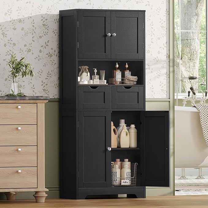 Iwell 57.8" H Tall Storage Cabinet
