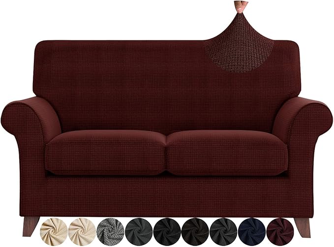 ZNSAYOTX 3 Piece Loveseat Covers