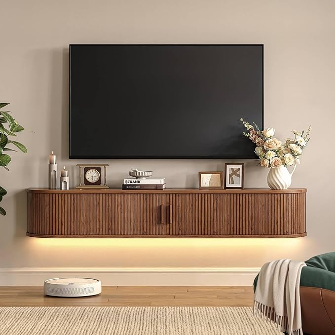 63" Floating TV Stand with Power Outlet