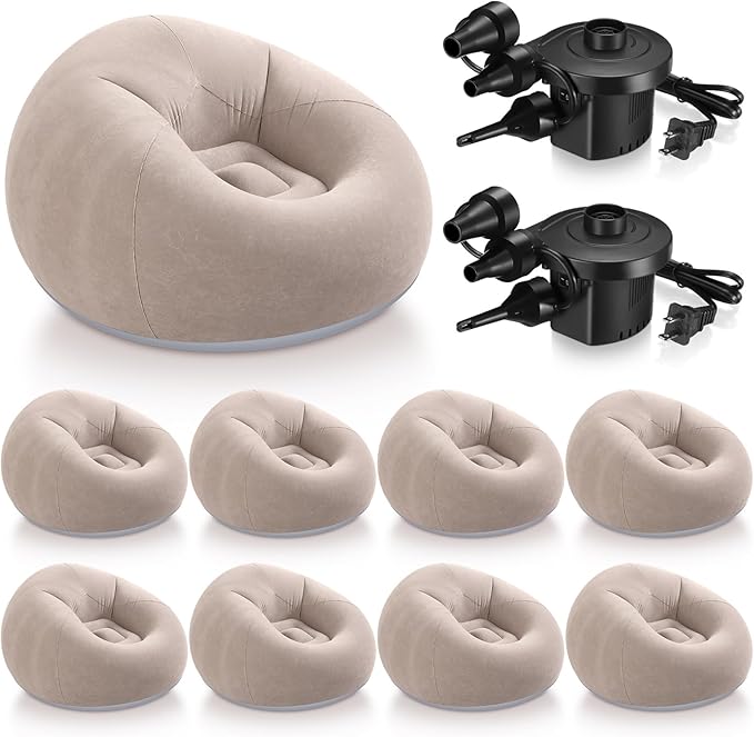 Realspring 6 9 12 Pcs Inflatable Bean Bag Chairs