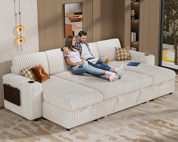 Vipbear 108" Modular Sectional Sleeper Sofa