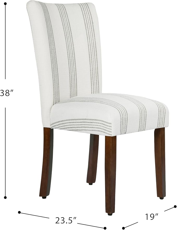 HomePop Classic Parsons Dining Chair- Brown Stripe