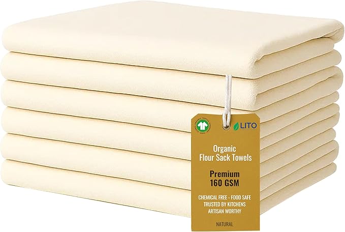 Flour Sack Towels | Tea Towel for Crafts| Kitchen Dish Cotton Blank Towel for
