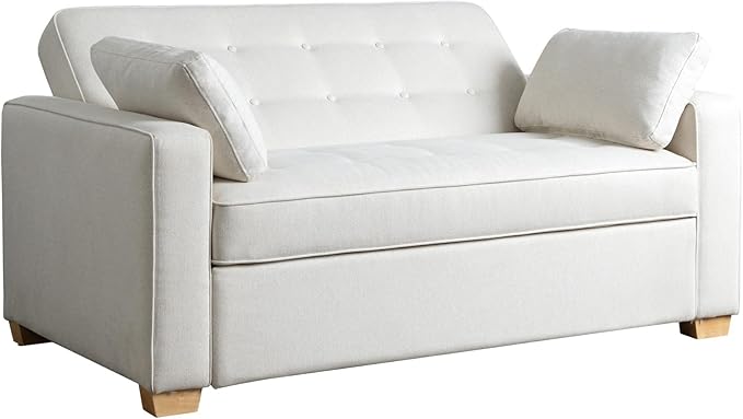 Serta Ainsley 66.5" Convertible Sleeper Loveseat, Full Size, Dreamcoil Comfort