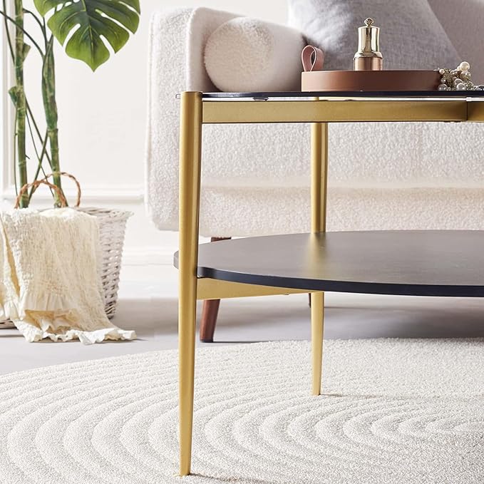 LumFurn Round Coffee Table for Living Room, Mid-Century Modern Design, D30 x H17