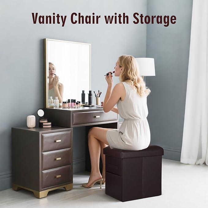 Storage Ottoman, Slim Tall Foot Stool