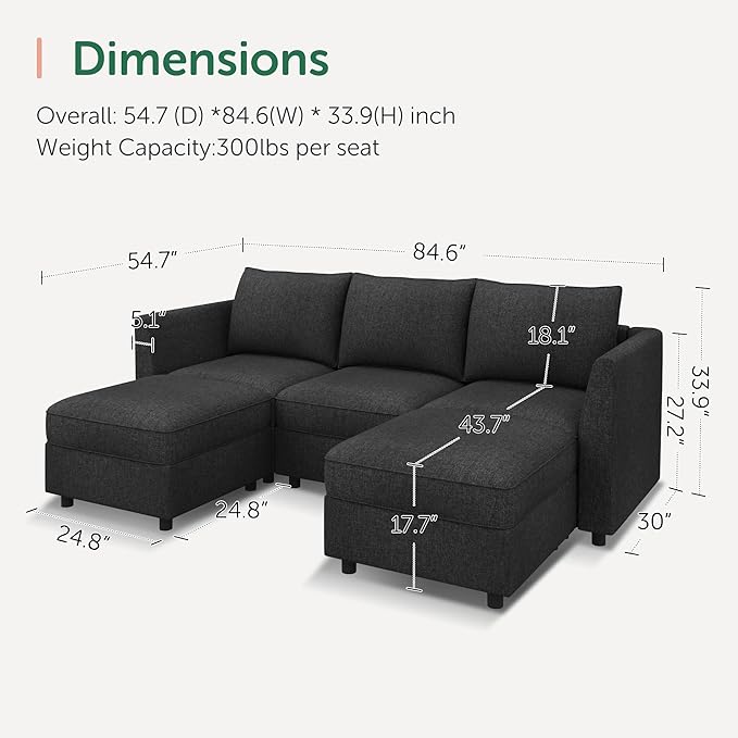 HONBAY Modular Sectional Sofa