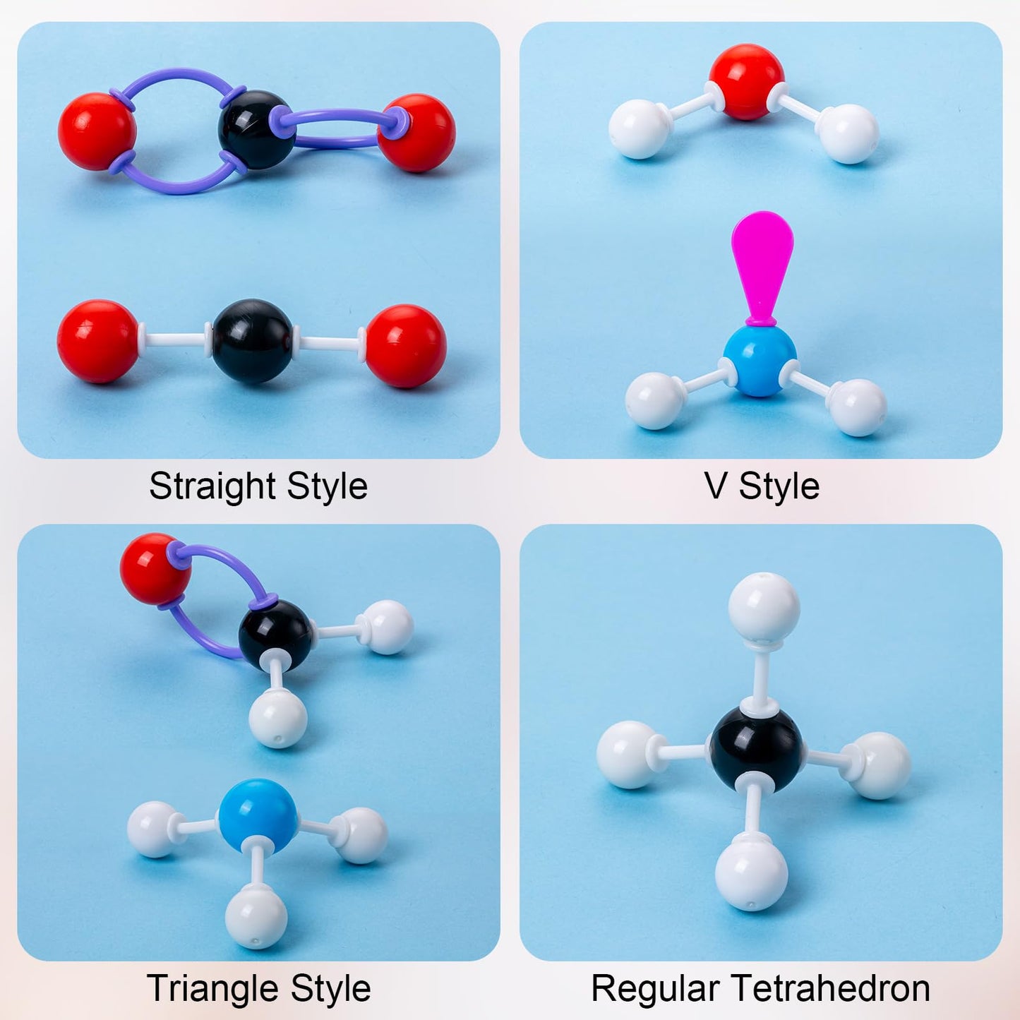 HFKPJRT Molecular Model Kit, 208 Pcs Molecular Model Kit Organic Chemistry, Atom Element Model Kits for Lessons in Chemistry, Gift for Teachers and Students to Raising Space Imagination 2 Set