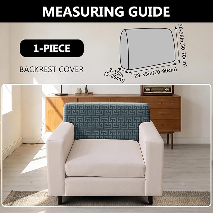 UNBBRRL Stretch Couch Backrest Cushion Cover