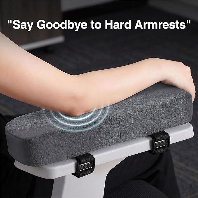Smiry Ergonomic Office Chair Armrest Pads, Memory Foam Arm Rest Covers