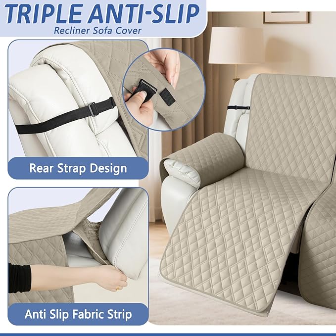 Arfntevss Recliner Sectional Couch Covers 1OO% Waterproof L Shape Sofa Cover