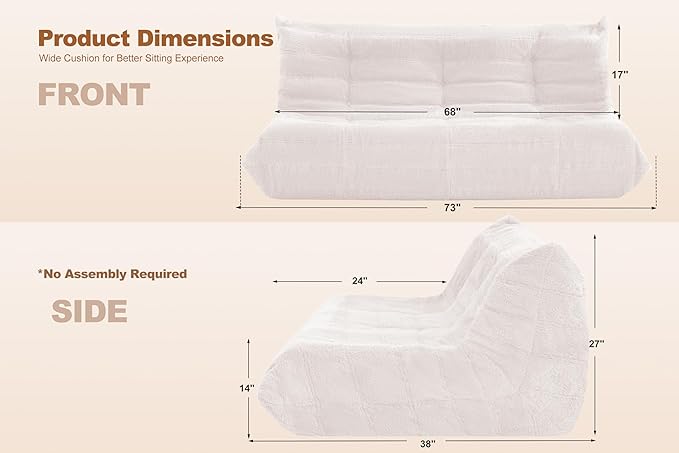 Bean Bag 3-Seater Chair Big Sofa Beanbag Chair