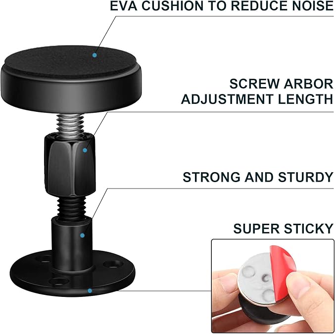 Krisler Adjustable Threaded Bed Frame Anti-Shake Tool, Headboard Stoppers