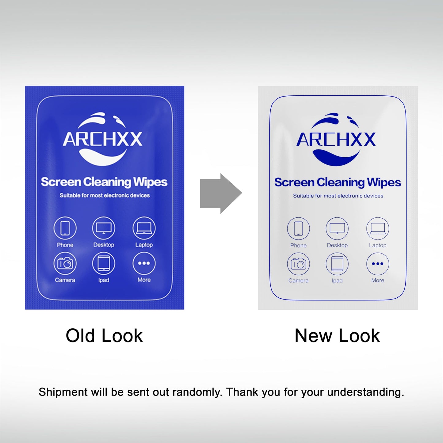 ARCHXX Screen Wipes for Electronics, 120 Count 6"x6" Pre-Moistened Screen Cleaner for Screens, Computer,Laptop,Tablet,Phone,Monitor,Car Screen Cleaner, Lens Wipes Individually Wrapped