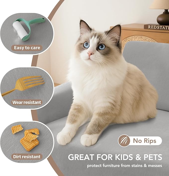 Armchair Couch Cover for Dogs 1 Cushion, Washable Recliner Covers Sofa Protector