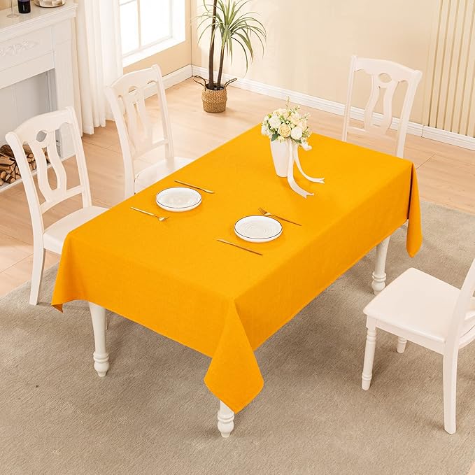 BALCONY & FALCON Rectangle Tablecloth Washable Wrinkle Resistant and Water