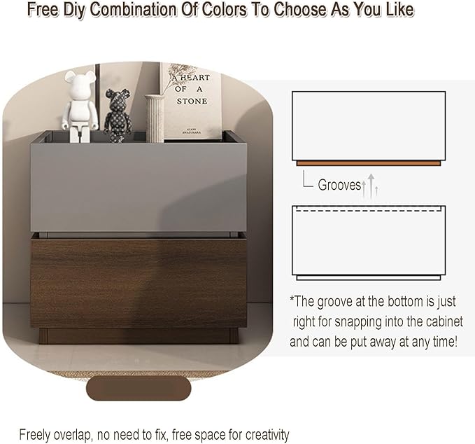 Bedside Table with Drawers DIY Simple Bedside Storage Cabinet Multifunctional