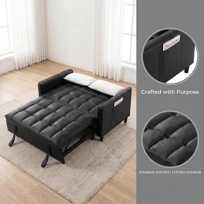 3 in 1 Convertible Sofa Bed, Loveseat Sleeper Sofa