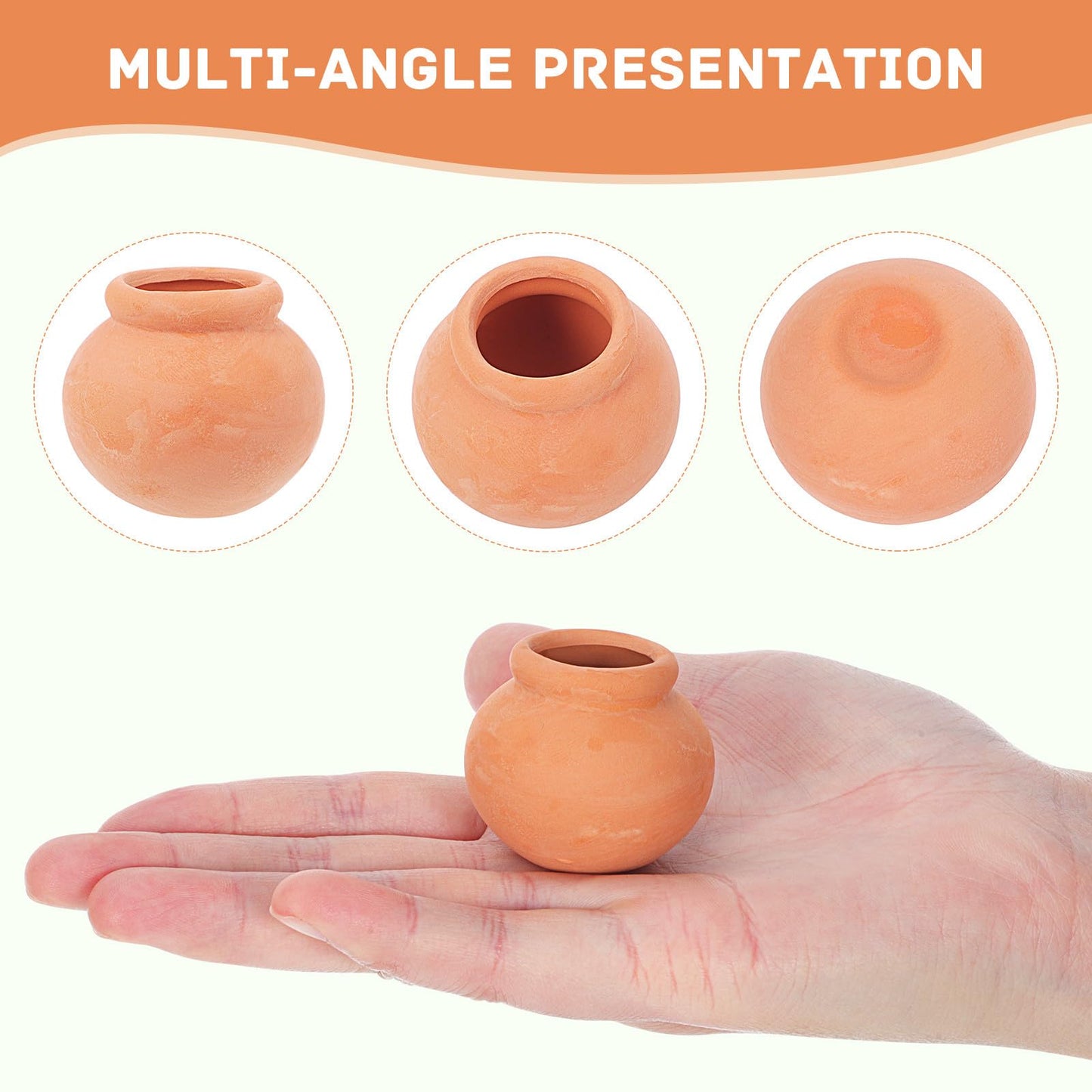 NIYANGLE 6pcs Miniature Clay Flower Pots Small Succulent Terracotta Planter Pots for Home Garden Decor DIY Crafts 1. 53x1. 53x1. 38in