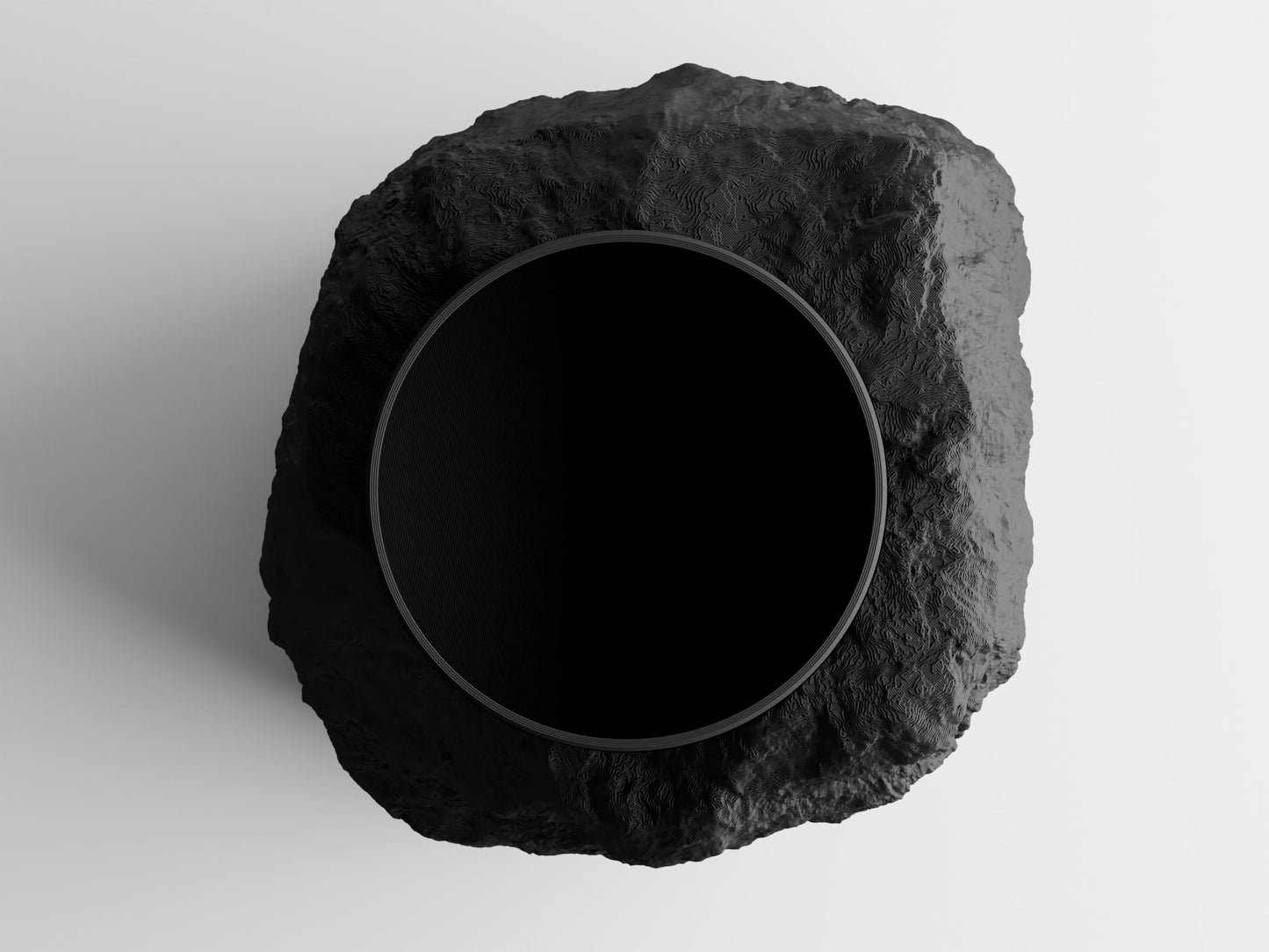 Gallery of Drip Realistic Stone-Inspired Garden Rock Planter – Unique Succulent and Indoor Plant Pot – Modern Flower and Outdoor Planters for Shelf Decor & Gifts (Black)