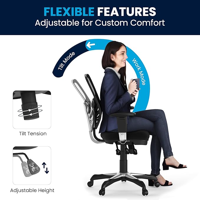 Flash Furniture Nicholas Mid-Back Swivel Desk Chair