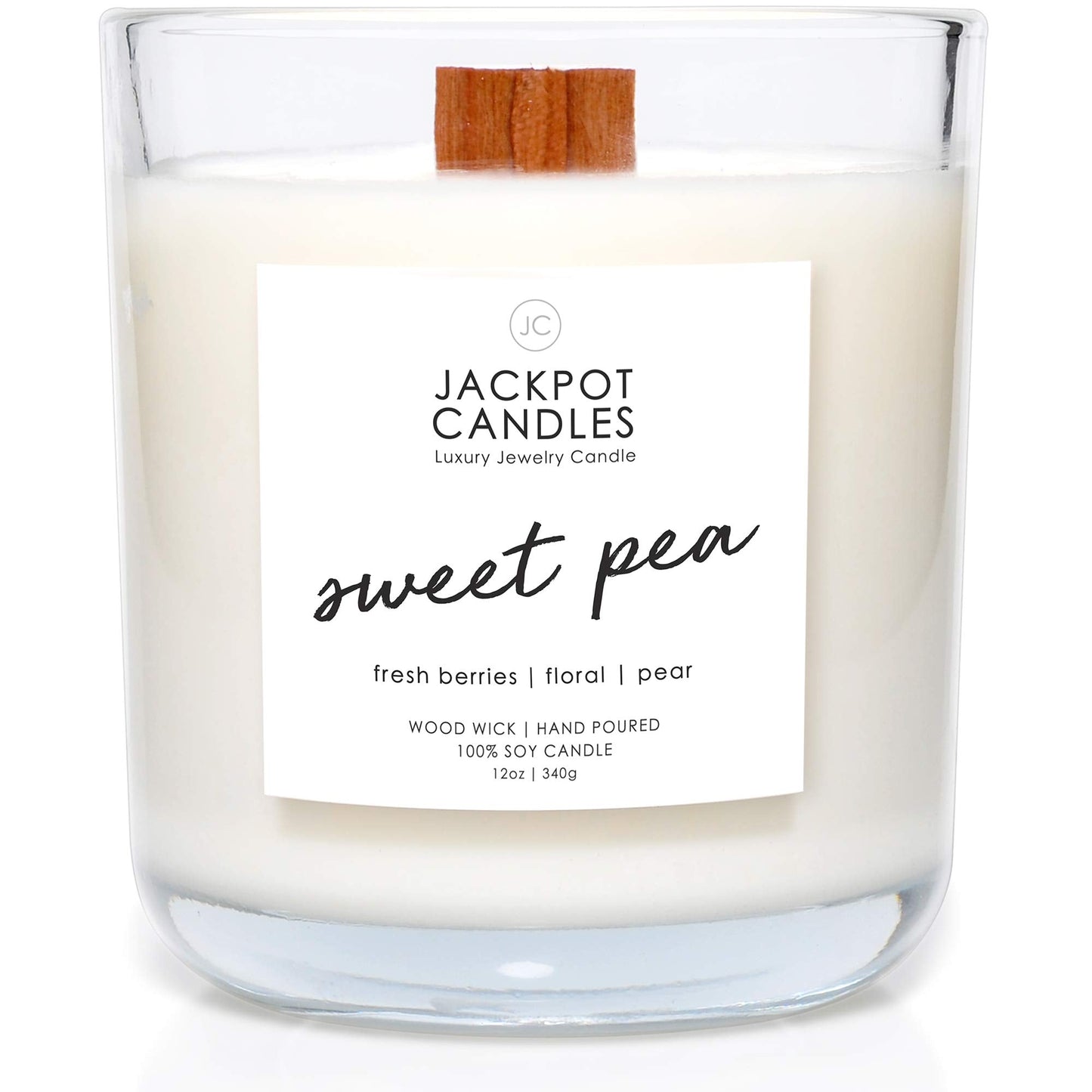 Jackpot Candles Sweet Pea Candle with Ring Inside (Surprise Jewelry Valued at $15 to $5,000) Ring Size 10
