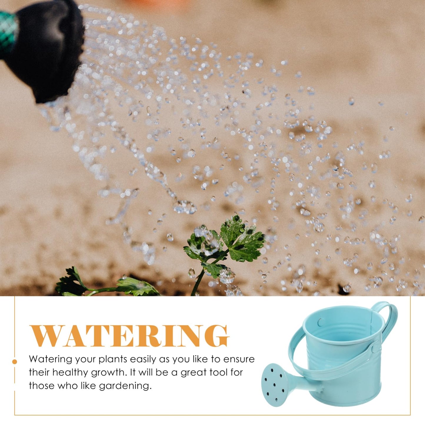 NOLITOY 5pcs Small Watering Can for Garden and Home Plants, Portable Sprinkling Kettle Watering Pot, 5.90 X 2.95 Inches, Random Color