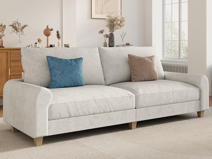 EASE MOOSE 70.6" Modern Deep Seat Loveseat Couch, Soft Velvet Sofa