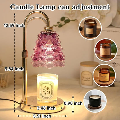 GEEZO Fragrance Candle Warmer Lamp，Electric Candle Warmer with Timer & Dimmer，Mom Christmas Birthday Gifts for Women, House Warming Gifts New Home Bedroom Decor