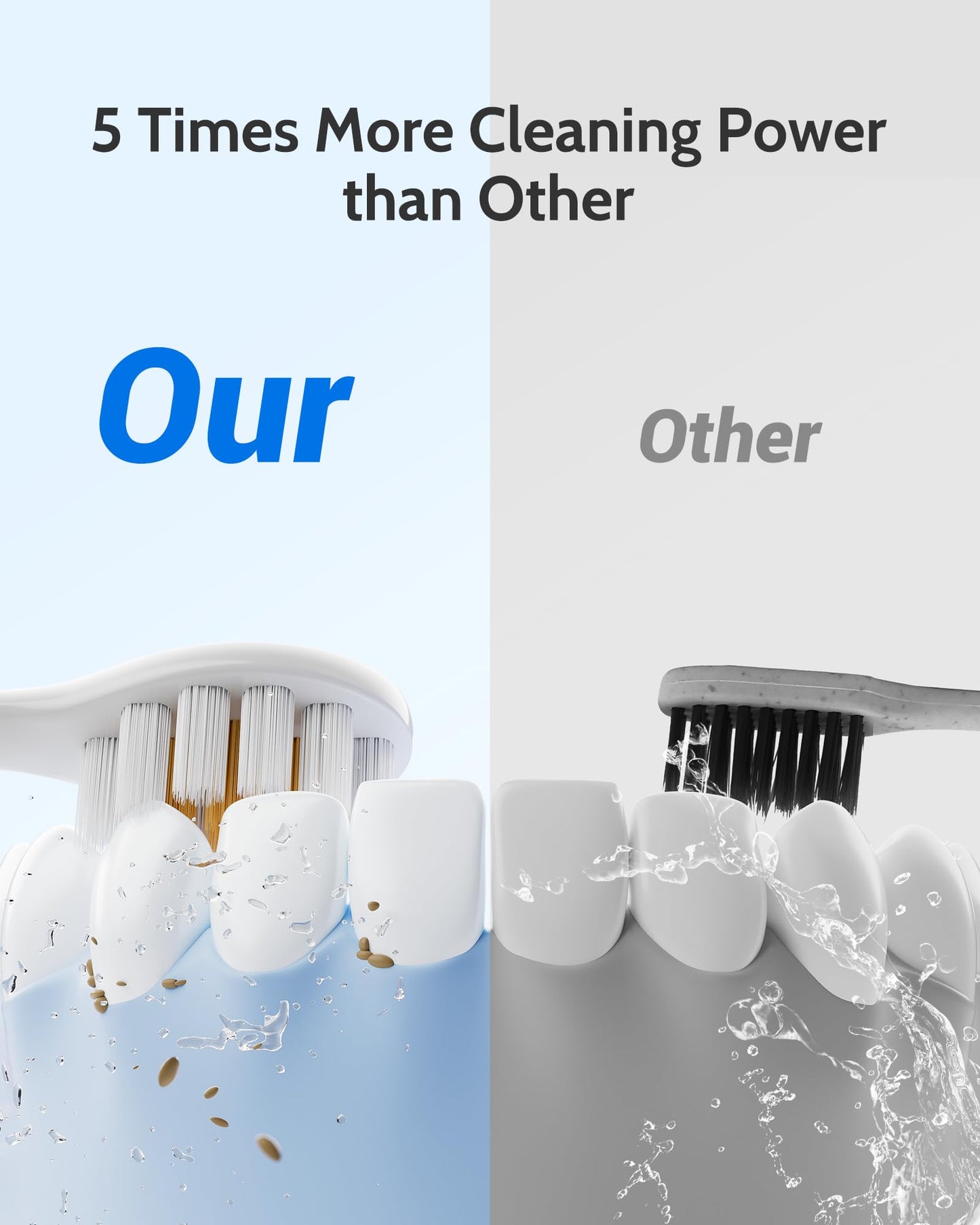 2 Pack Electric Toothbrush for Adults and Kids - Rechargeable Kids Ages 12+ and Adults with 12 Brush Heads & 2 Electric Toothbrush, 90 Days Battery Life - Black and White