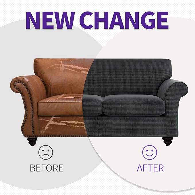 ZNSAYOTX 4 Piece Sofa Covers for Living Room Anti Slip Stretch Couch Covers for
