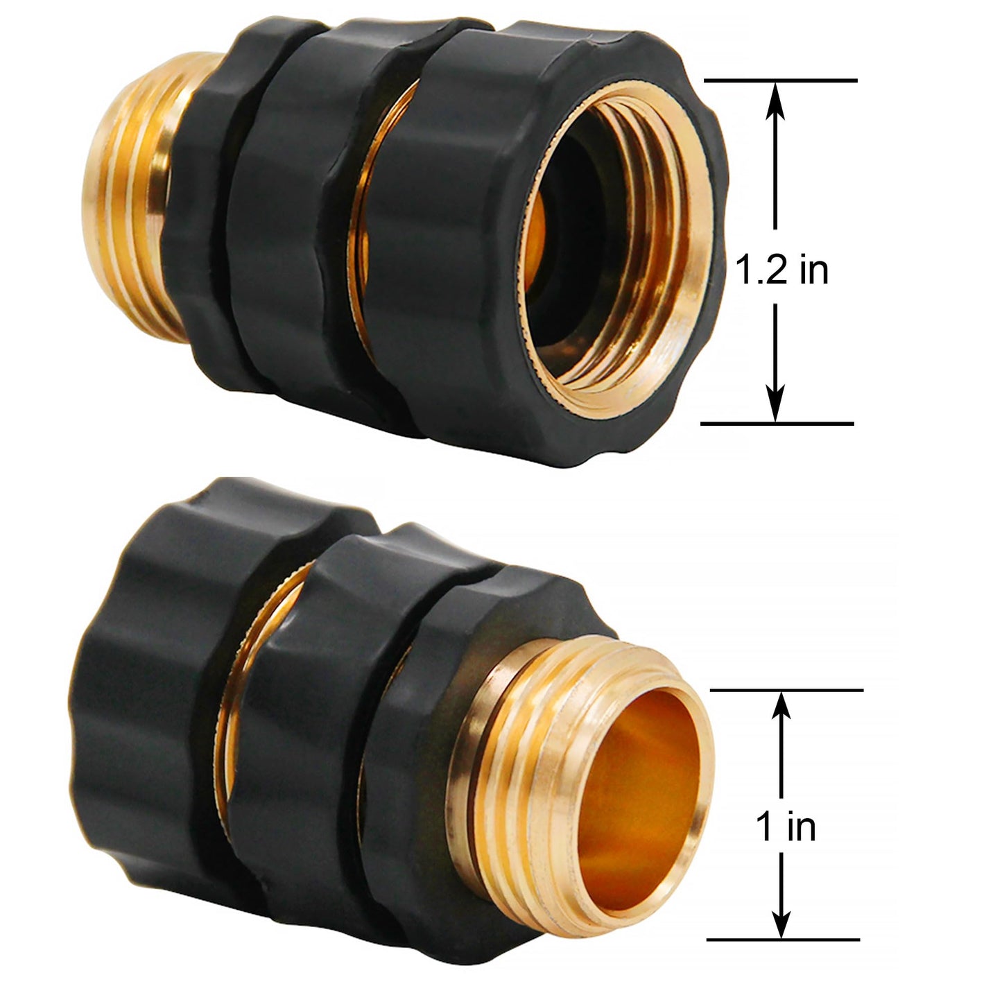 Triumpeek 3/4" Garden Hose Connector, 12 Pieces Garden Hose Quick Connect Fittings, Male and Female Quick Release Garden Hose Connector