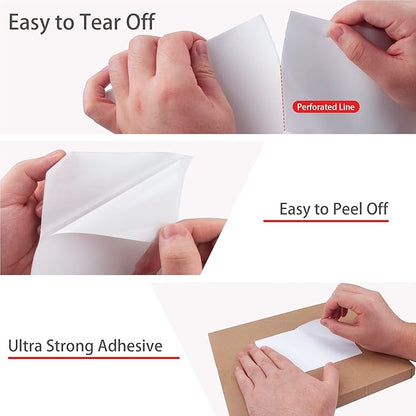 L LIKED 2500 4x6 Thermal Labels Fanfold, Direct Thermal Shipping Labels - Perforated and Strong Adhesive