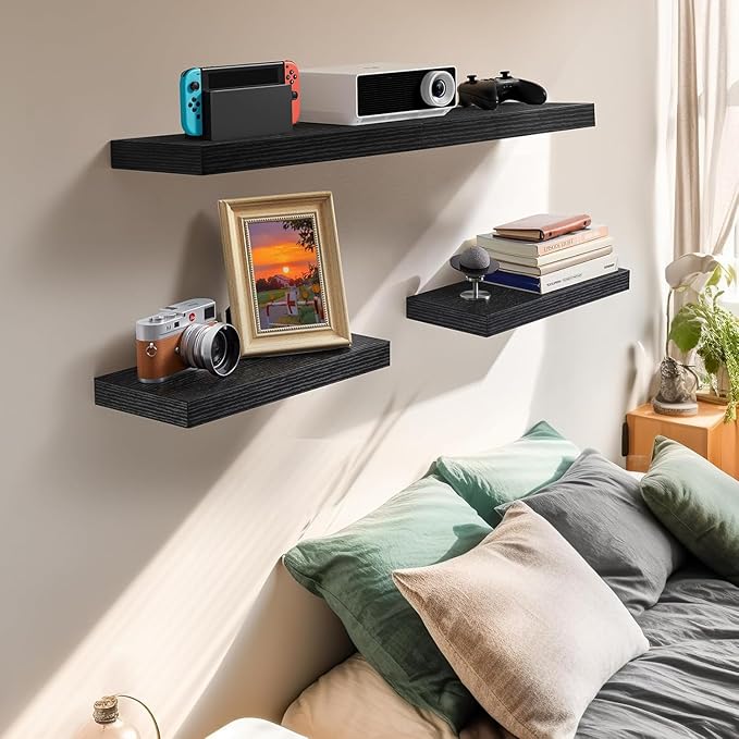 AMADA HOMEFURNISHING Floating Shelves Wall Mounted, 15 x 7 Inch Wall Shelves