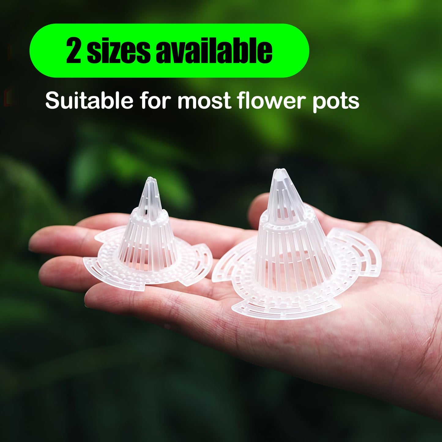 EsyHocm 40Pcs Cone Flower Pot Hole Mesh, Upgraded Pot Mesh Drainage Screens for Keeping Soil from Flowing- Breathable Gasket-Drainage Netting for Bonsai (40)