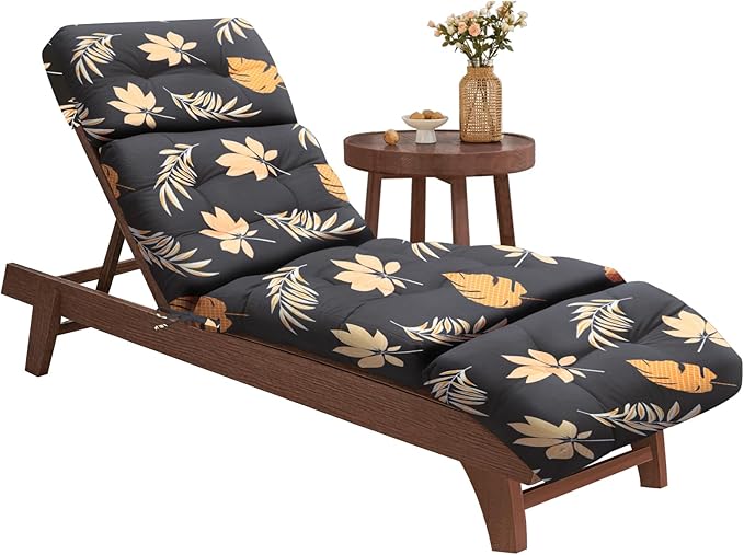 EverPine Outdoor Chaise Lounge Chair Cushion 74.4 x 22.8 x 4.7 Inch, Patio