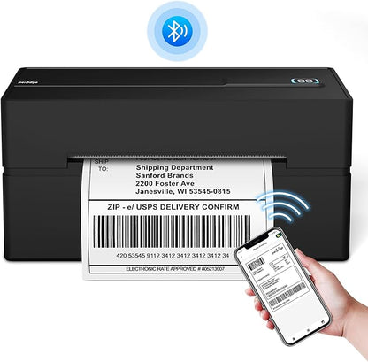 PeriPage Bluetooth Thermal Shipping Label Printer,Wireless 4x6 Shipping Label Printer for Shipping Packages,Support iPhone iPad Android Windows & Mac,Used for Amazon, Ebay,Shopify, Etsy, USPS.