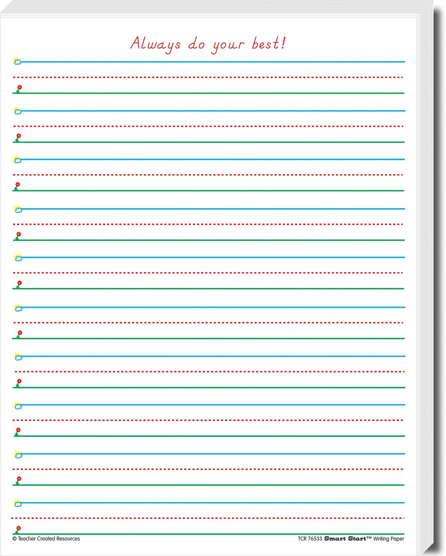 Teacher Created Resources Smart Start 1-2 Writing Paper: 360 Sheets (TCR76533)