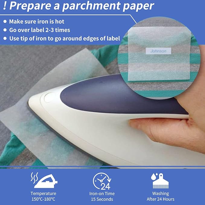 Freshworld 5-PK TZe-FA231 Replace for Brother Label Maker Tape Fabric Iron-On Labels for Clothing Compatible with Brother P-Touch Label Tape 12mm 0.47 White Refill for PT-D210 H110 H100 D400 D600 1280