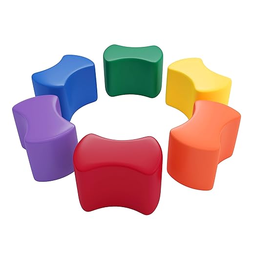 ECR4Kids SoftZone Toddler Modular Stool Set, Flexible Seating