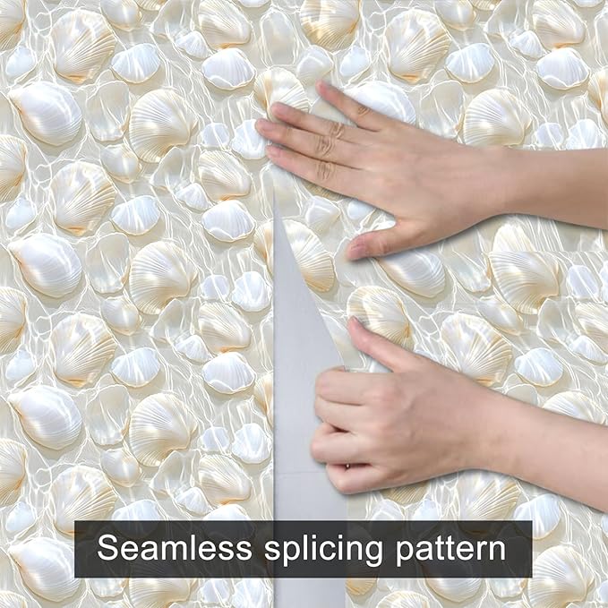 HOMETITUTE Pearl Pattern Wallpaper Peel and Stick Self Adhesive Vinyl Wall