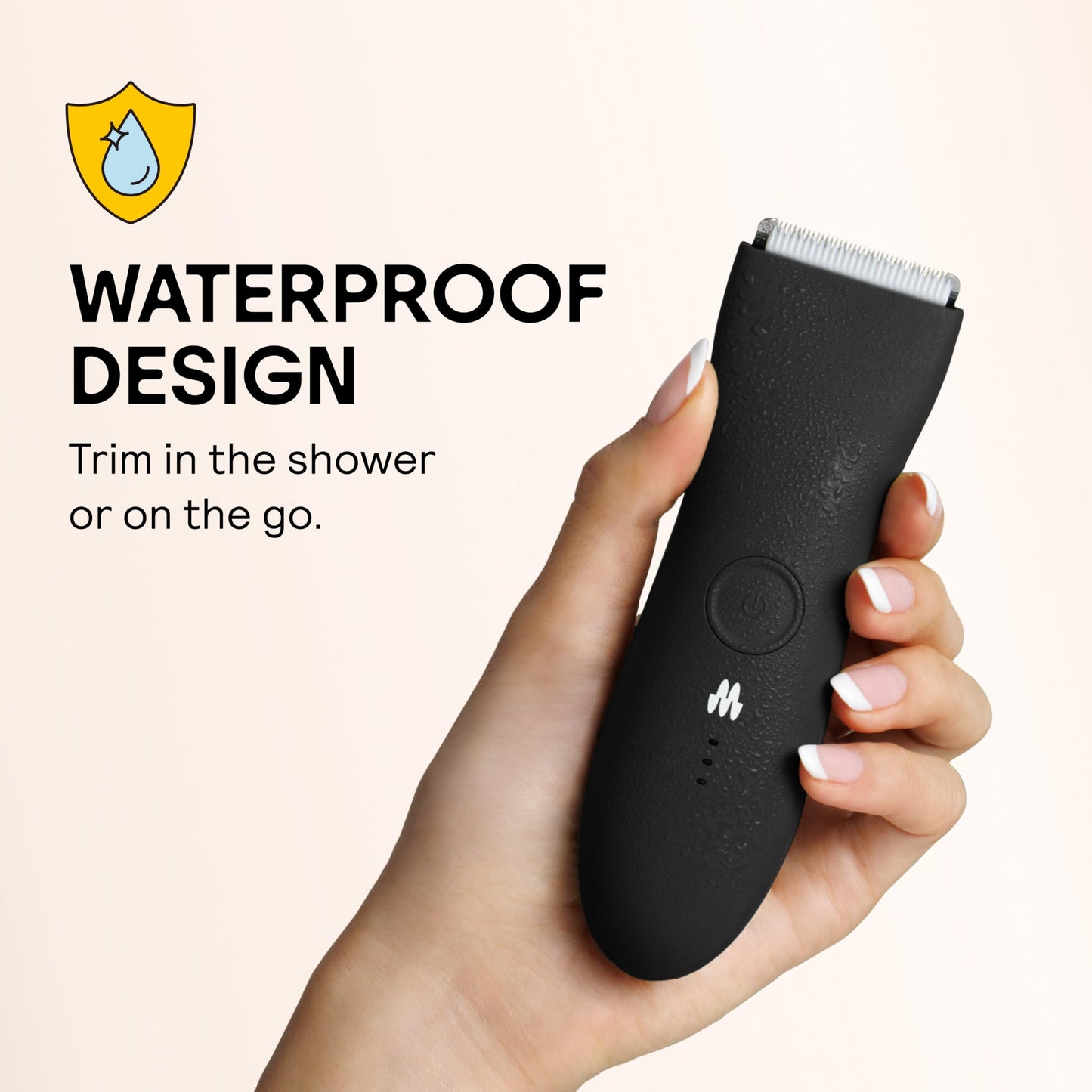 MERIDIAN The Trimmer Original - Body Hair Trimmer for Men, Electric Shaver for Pubic Hair, Chest, Legs & Bikini, Waterproof & Rechargeable, Sage