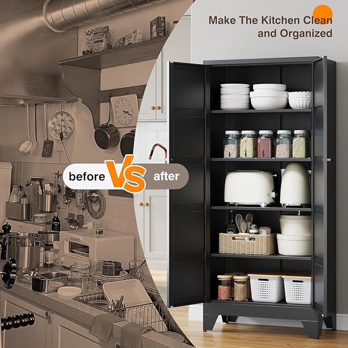 Yizosh Metal Pantry Cabinet,