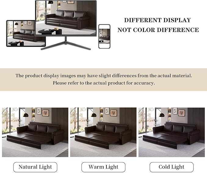 Faux Leather Sleeper Sofa Couch