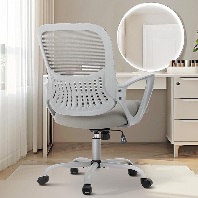 Sweetcrispy Ergonomic Mid-Back Mesh Home Office Desk Chair