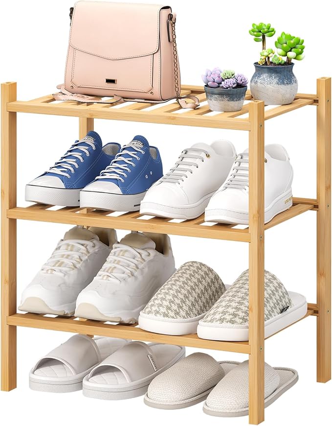 viewcare Small Shoe Rack, 3-Tier Shoe Rack
