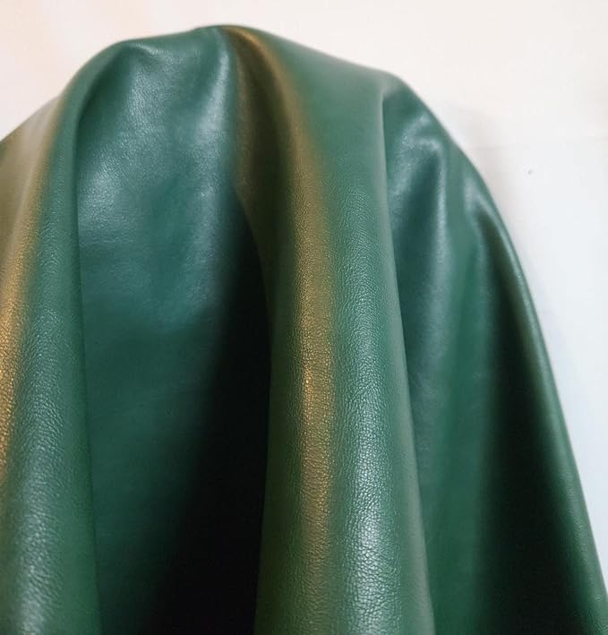 NAT Leathers | Hunter Green Soft Faux Vegan Leather PU | 4 Yards Cut by The