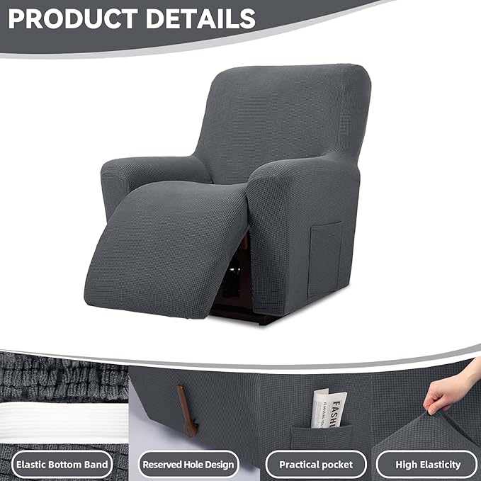 Cupuamon Recliner Chair Covers, Lazy Boy Recliner Covers Stretch Reclining