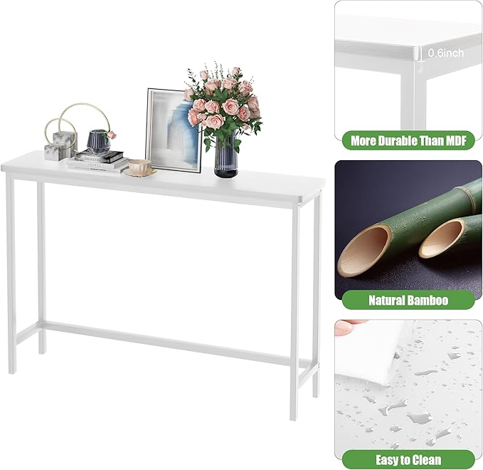 VASMIA Console Table, Entryway Table, Narrow Sofa Table, Living Room
