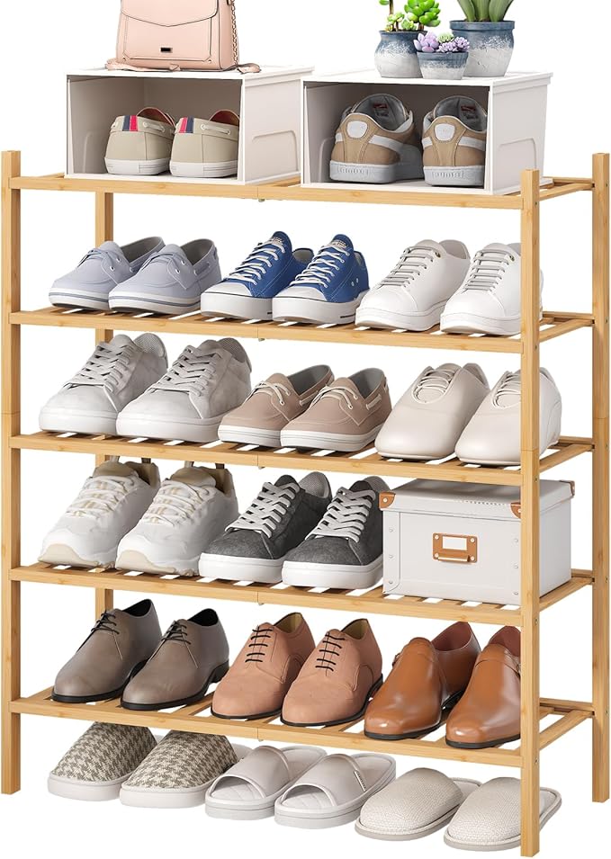 viewcare 5-Tier Bamboo Shoe Rack